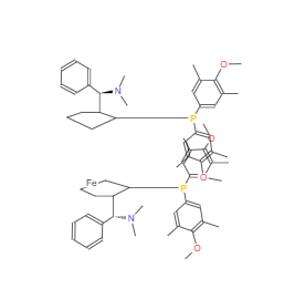 CAS：494227-37-1，(S,S)-(-)-2,2'-雙[-(N,N-二甲胺苯基甲基-1,1'-雙二(3,5-二甲基-4-甲氧基苯基)磷]二茂鐵