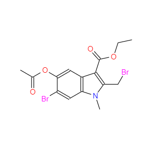 CAS：110543-98-1，5-乙酰氧基-6-溴-2-溴甲基-1-甲基吲哚-3-甲酸乙酯